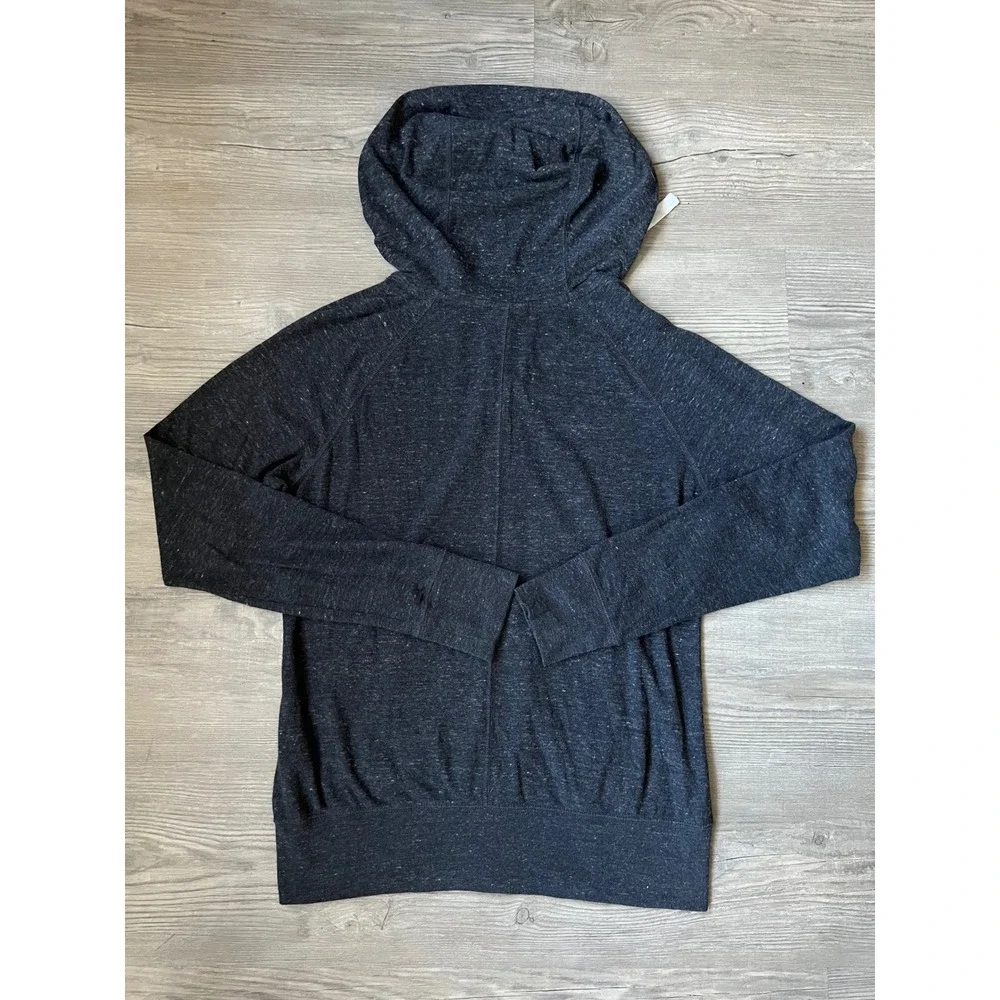 Vintage Nike Sportswear Women's Charcoal Heather Grey Zip Up Size Small